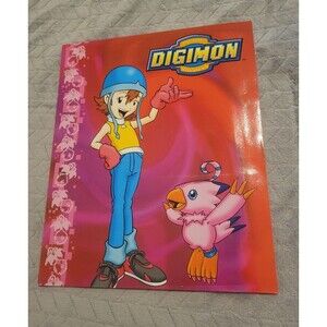 Digimon 2000 3-ring Cardboard Folder Kittrich New Old Stock Vintage Unpunched